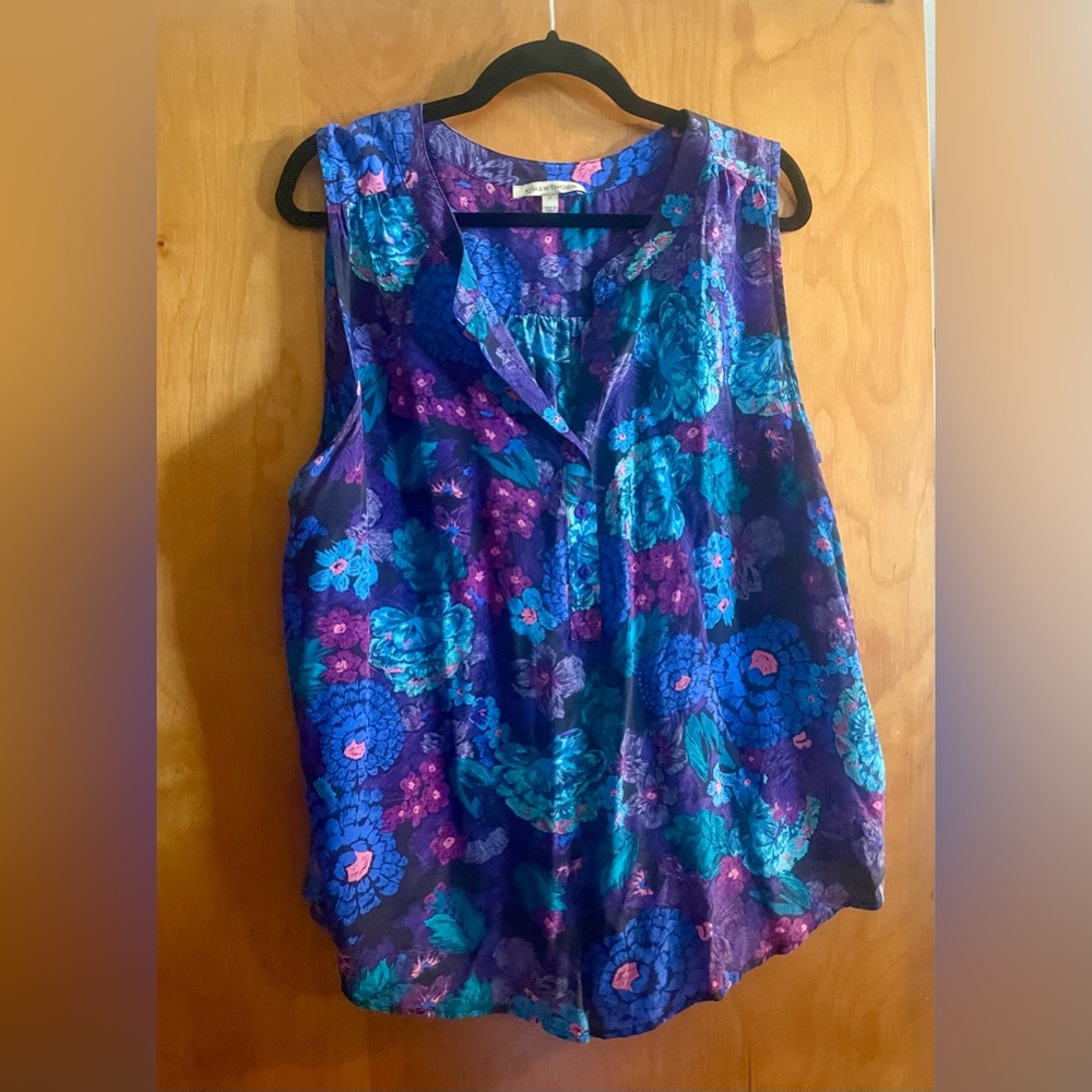 41 Hawthorne 1x sleeveless floral tank